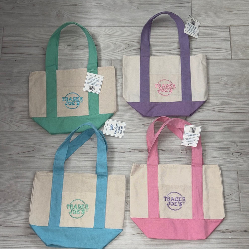 Trader Joe’s Easter Canvas Tote Bag 1 piece pick your color